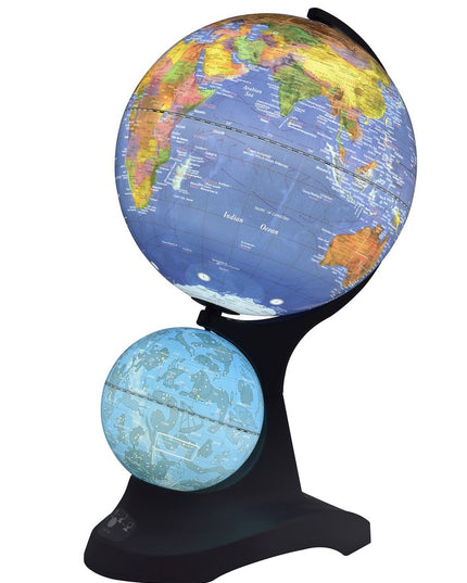 18" Blue Black And Navy Polyresin Dual Globe