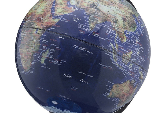 18" Blue Black And Navy Polyresin Dual Globe