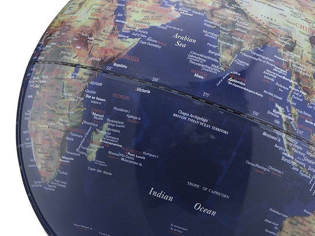 18" Blue Black And Navy Polyresin Dual Globe