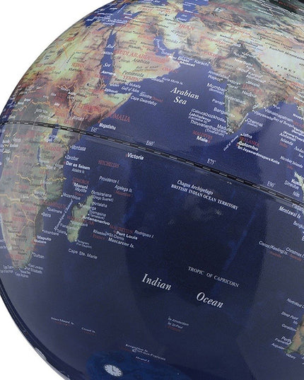 18" Blue Black And Navy Polyresin Dual Globe