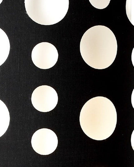 33" Steel Mod Table Lamp With Black And Red Drum Shade