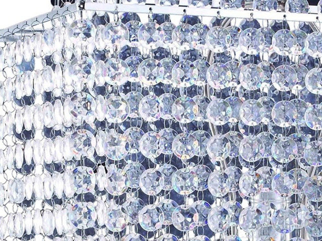 Bling Glam Faux Crystal Rectangular Table Lamp