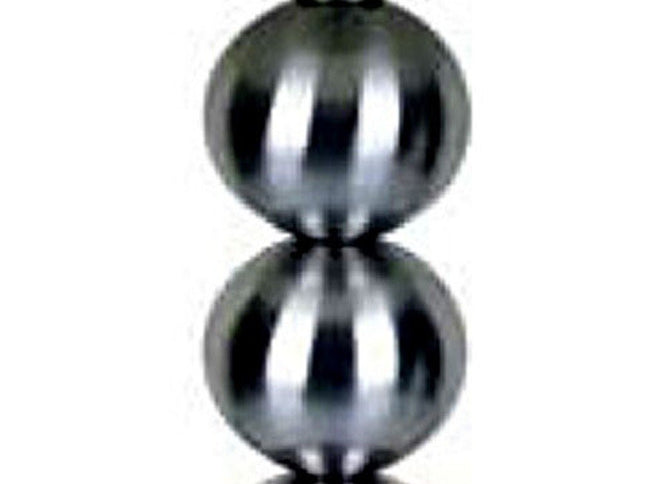 Silver Bauble Table Lamp with White Shade