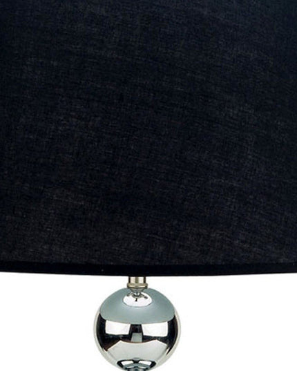 Silver Bauble Table Lamp with Black Shade