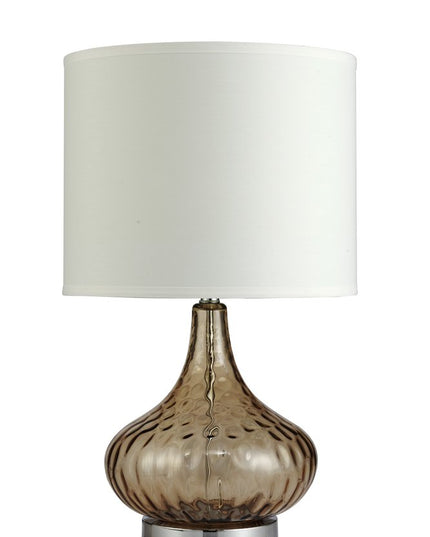 Brown Textured Glass Table Lamp