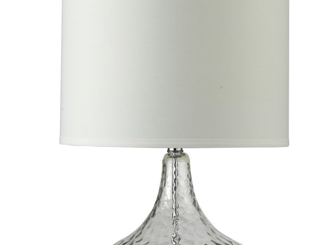 Clear Textured Glass Table Lamp