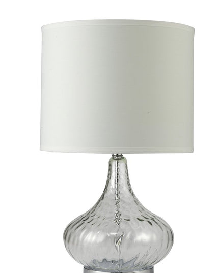 Clear Textured Glass Table Lamp