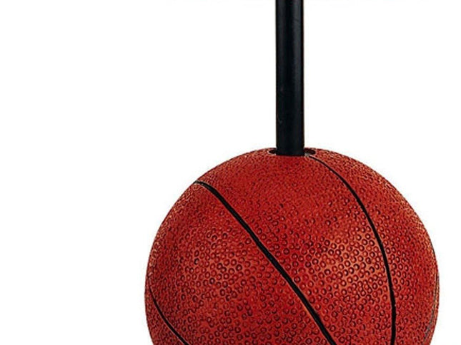 15" Orange Bedside Table Lamp With White Shade