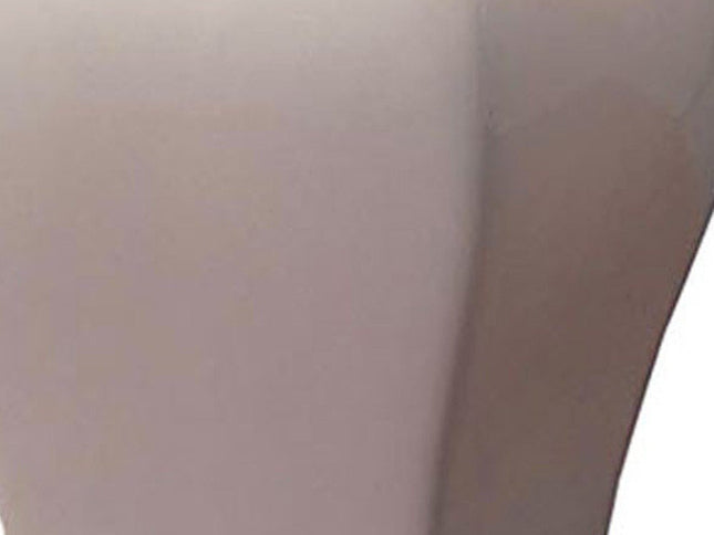 13" White Ceramic Bedside Table Lamp With Off-White Shade