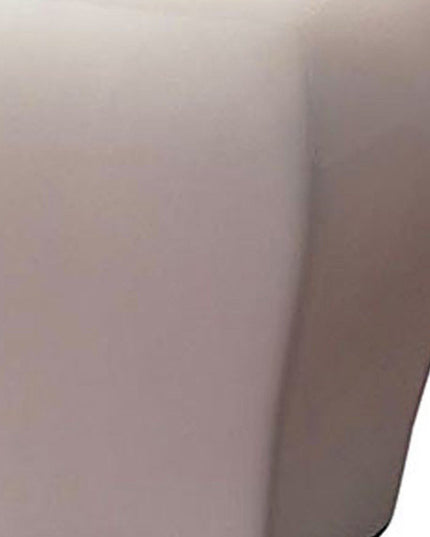 13" White Ceramic Bedside Table Lamp With Off-White Shade