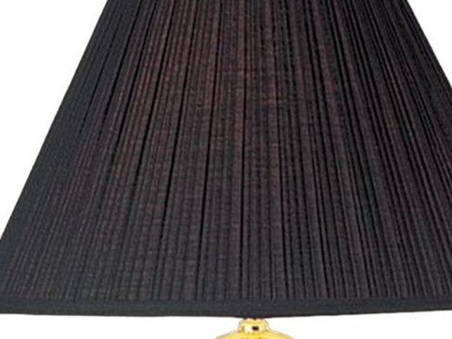 27" Black and Gold Ceramic Urn Table Lamp With Black Empire Shade