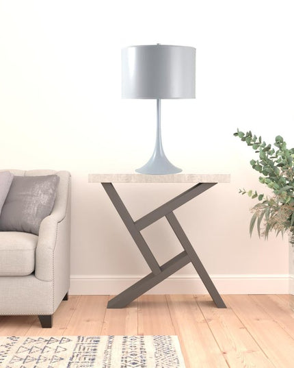 25" White Metal Table Lamp With White Classic Drum Shade