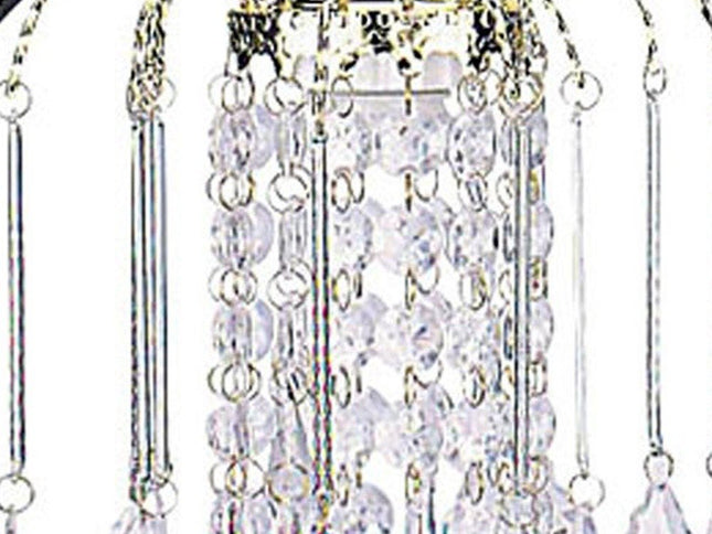 27" Black and Gold Metal Faux Crystal Chandelier Table Lamp
