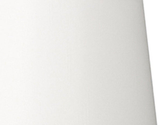 25" Silver Metal Gourd Table Lamp With White Tapered Drum Shade