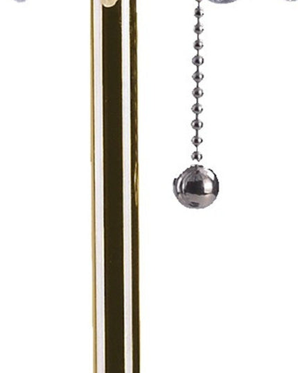 20" Gold Metal Bedside Table Lamp With Clear Drum Shade