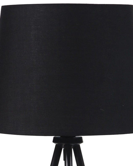 20" Gold Tripod Table Lamp With Black Empire Shade
