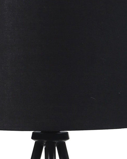 20" Gold Tripod Table Lamp With Black Empire Shade