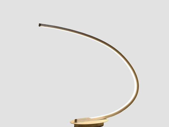 16" Silver Metal Desk Led Table Lamp