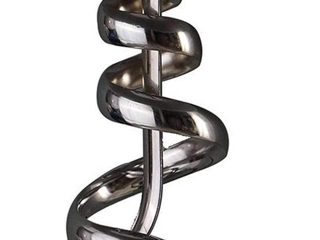 22" Nickel Bedside Table Lamp With Off White Drum Shade