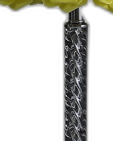 18” Pink Roses Acrylic And Metal Table Lamp