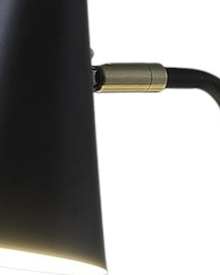 20" Black Desk Table Lamp With Black Cone Shade