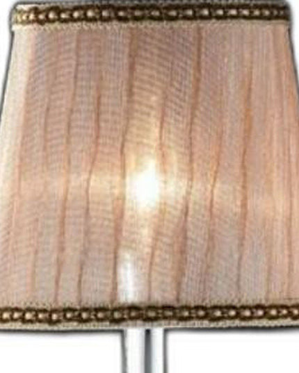 Silver and Pink Faux Crystal Dual Light Hanging Wall Sconce