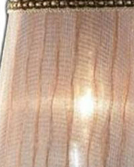 Silver and Pink Faux Crystal Dual Light Hanging Wall Sconce