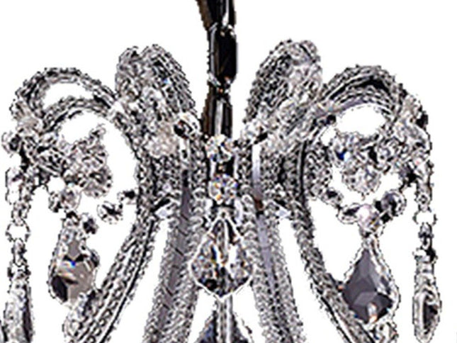 Candle Style Empire Eight Light Transparent Glass Led Ceiling Light