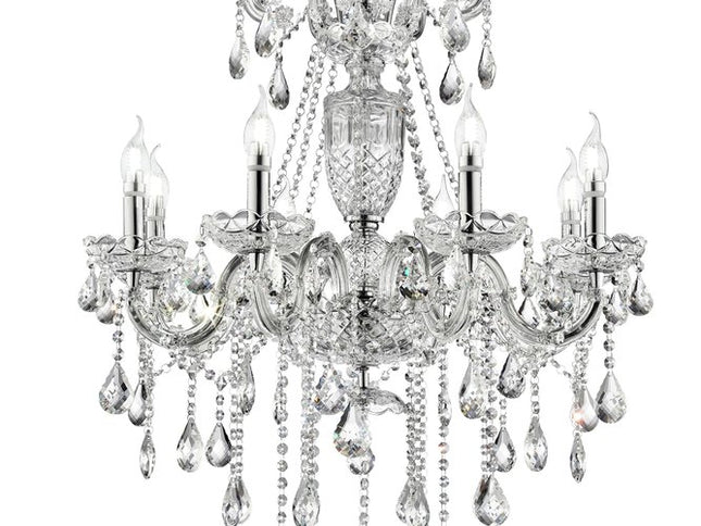 Candle Style Empire Transparent Glass Led Ceiling Light