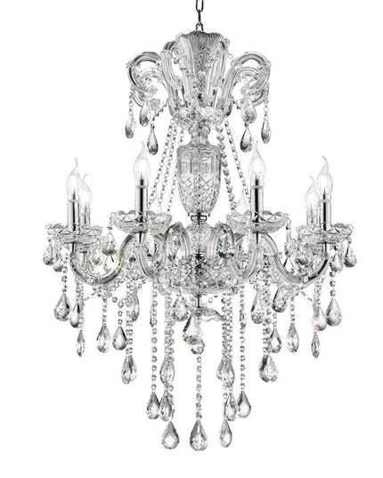 Candle Style Empire Transparent Glass Led Ceiling Light