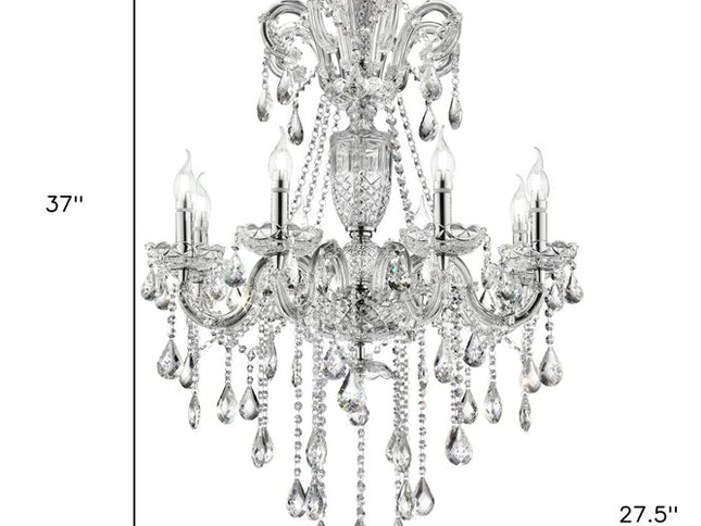 Candle Style Empire Transparent Glass Led Ceiling Light