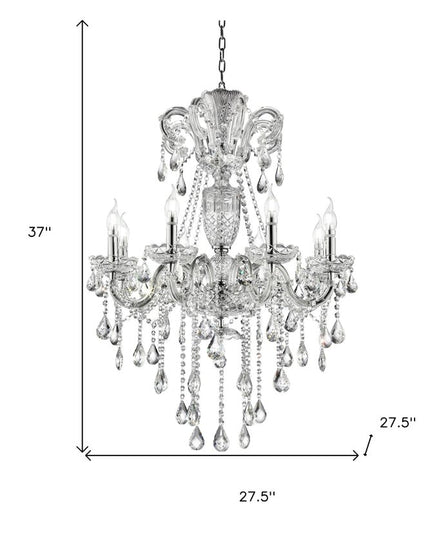 Candle Style Empire Transparent Glass Led Ceiling Light