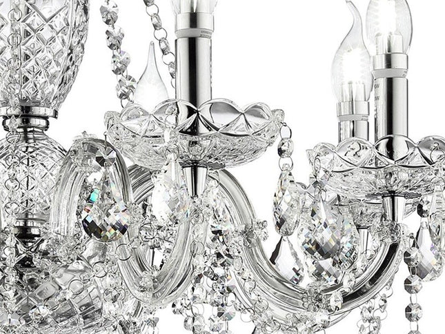 Candle Style Empire Transparent Glass Led Ceiling Light