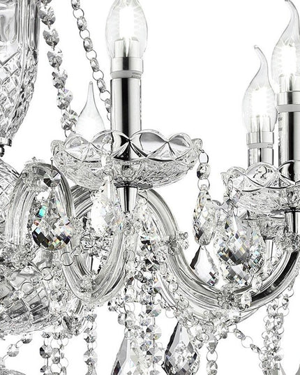 Candle Style Empire Transparent Glass Led Ceiling Light