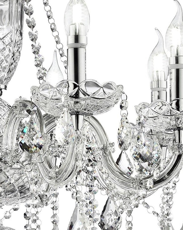 Candle Style Empire Transparent Glass Led Ceiling Light