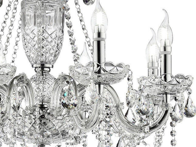 Candle Style Empire Transparent Glass Led Ceiling Light