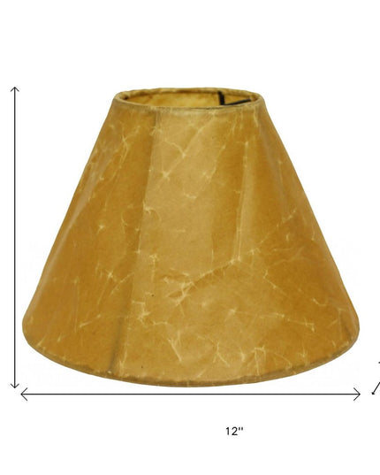 Brown Crinkle Oil Paper Empire Lamp Shade