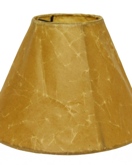 16" Brown Slanted Empire Crinkle Oil Paper Lampshade