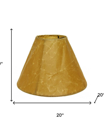 10" Brown Slanted Empire Crinkle Oil Paper Lampshade