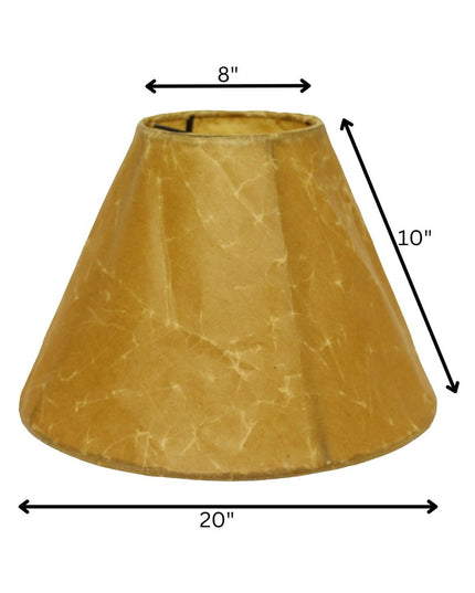 10" Brown Slanted Empire Crinkle Oil Paper Lampshade