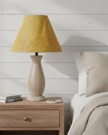 10" Brown Slanted Empire Crinkle Oil Paper Lampshade