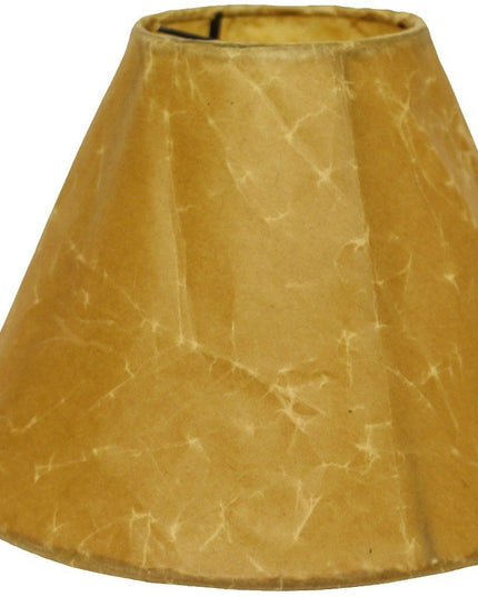 10" Brown Slanted Empire Crinkle Oil Paper Lampshade