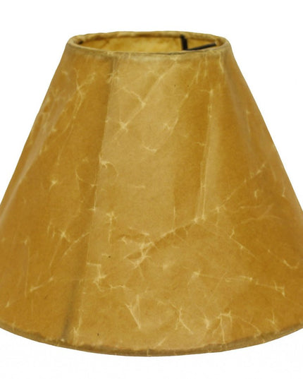 10" Brown Slanted Empire Crinkle Oil Paper Lampshade