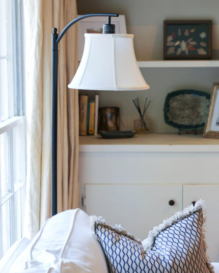 White Monay Shantung Silk Drum Lamp Shade