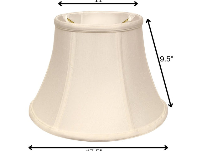 White Monay Shantung Silk Drum Lamp Shade