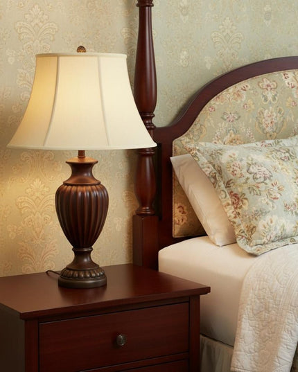 Antiqued White Monay Shantung Silk Drum Lamp Shade