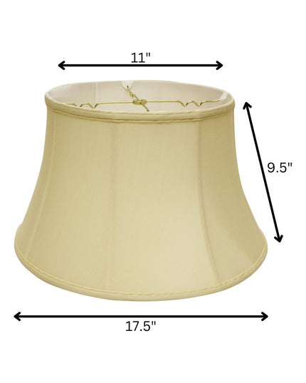 Antiqued White Monay Shantung Silk Drum Lamp Shade