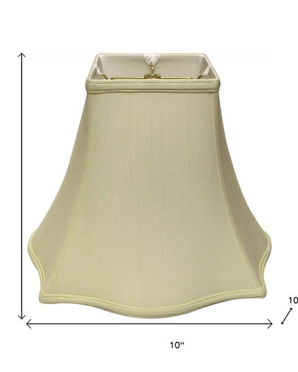 Ivory Monay Shantung Silk Square Lamp Shade