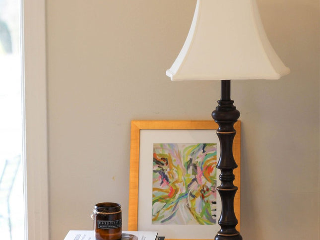 White Monay Shantung Silk Square Lamp Shade