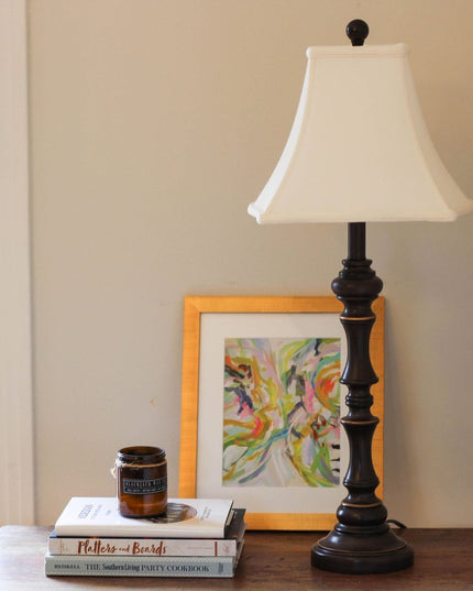 White Monay Shantung Silk Square Lamp Shade